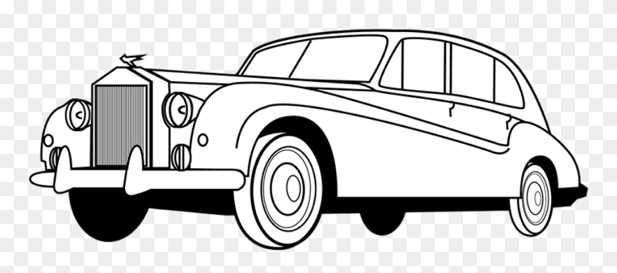 Transparent Classic Car Clipart Black And White - Png Download
