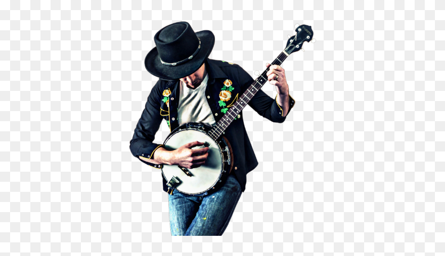 Person Playing A Banjo Clipart