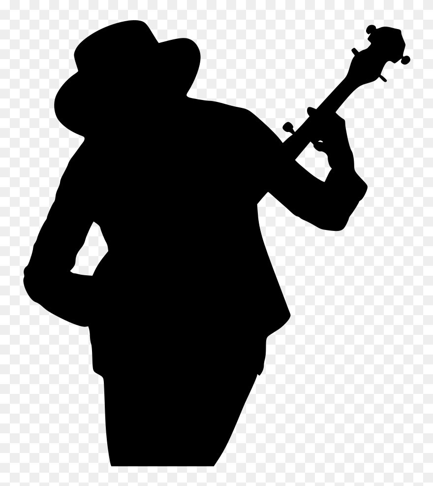 Person Playing A Banjo Clipart
