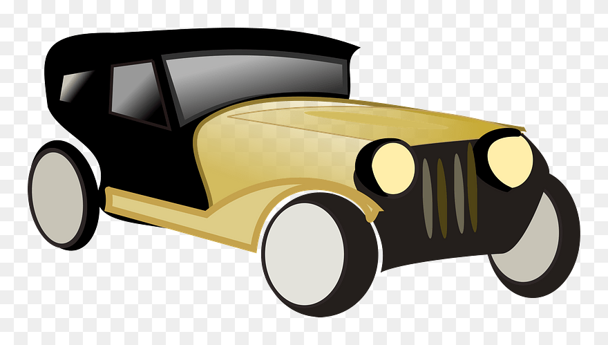 Netalloy Heritage Car Clipart - Small Old School Car Cartoon - Png Download