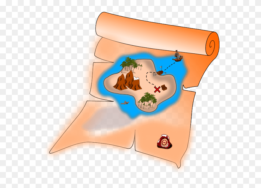 Island Treasure Map Clipart - Maps Clipart Png Transparent Png