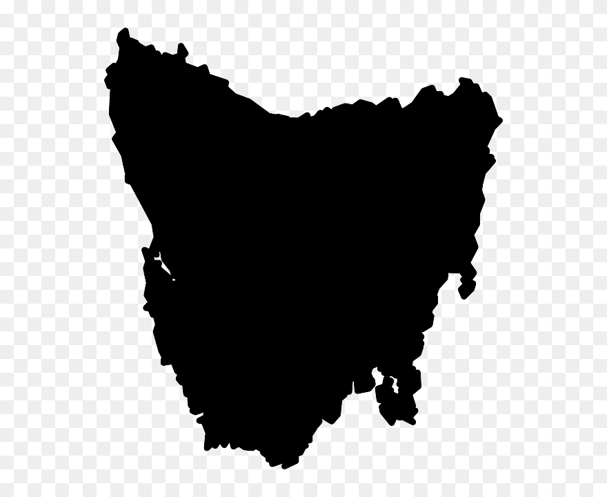 Tasmania, Australia, Map, Black, Geography, Outline - Machu Picchu Clipart