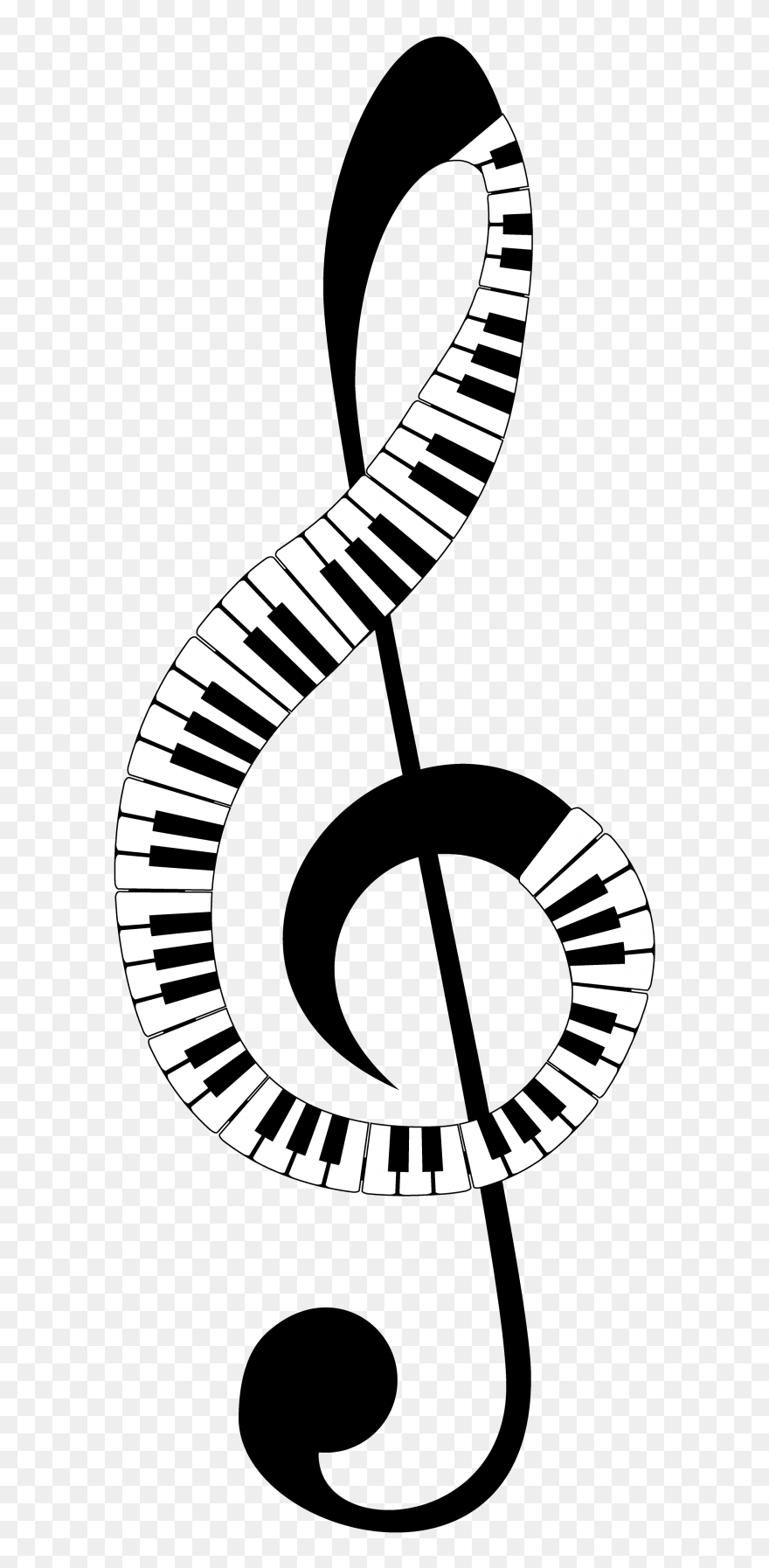 Treble Clef Piano Art Clipart