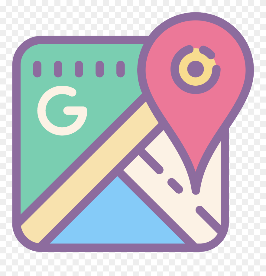 Transparent Google Maps Clipart - Cute Google Maps Icon - Png Download