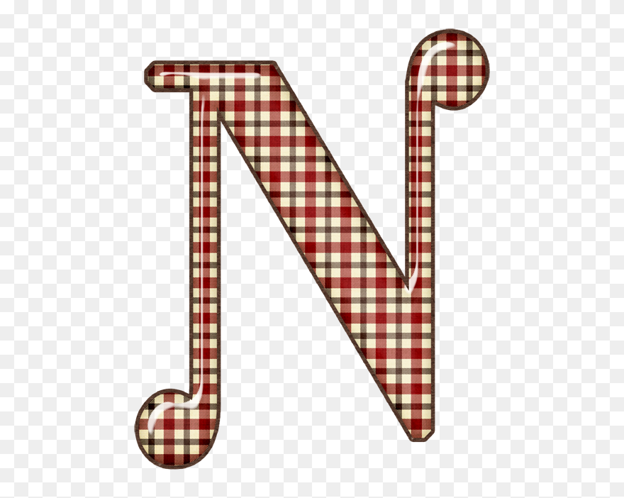 Christmas Plaid Clipart Clip Art Transparent Library - Letra N Em Xadrez - Png Download