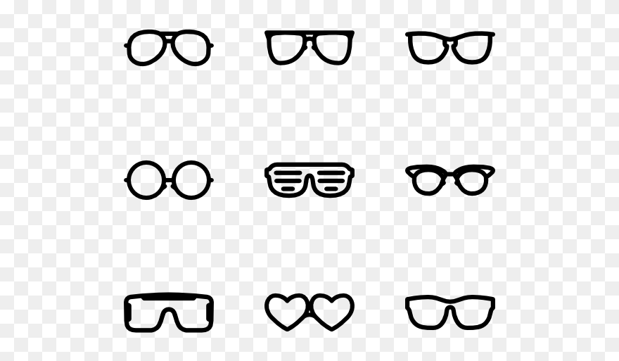 Glasses Vector Png - Transparent Background Glasses Icon Png Clipart