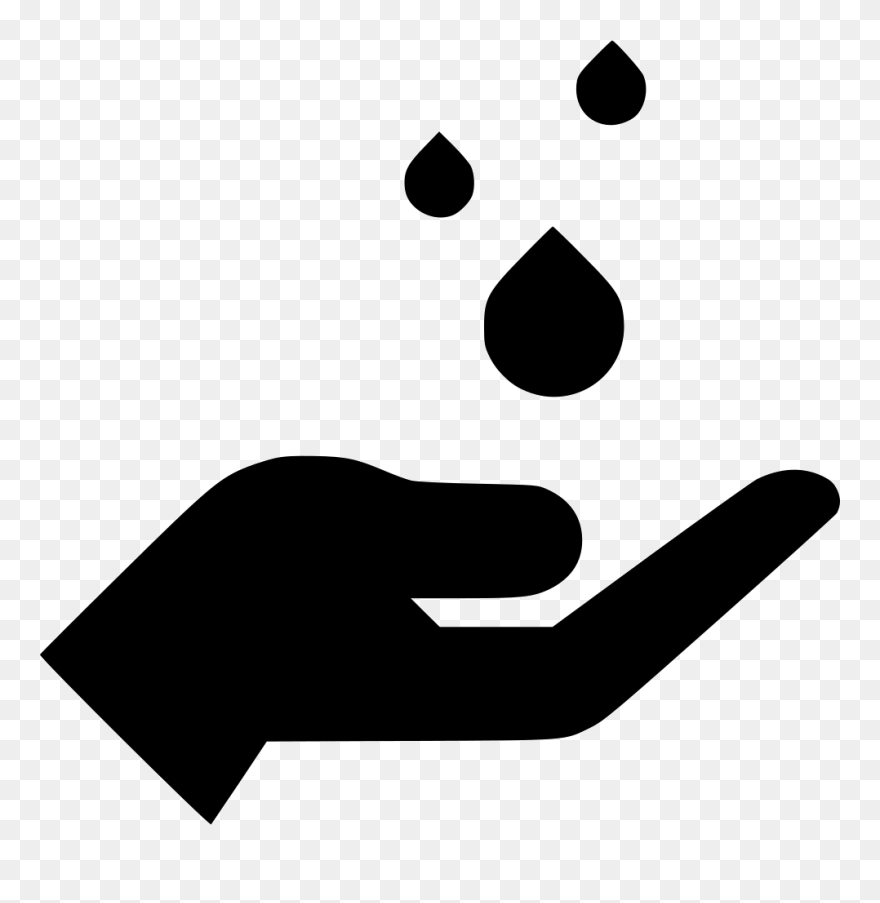 Water Drops In Hands Clipart