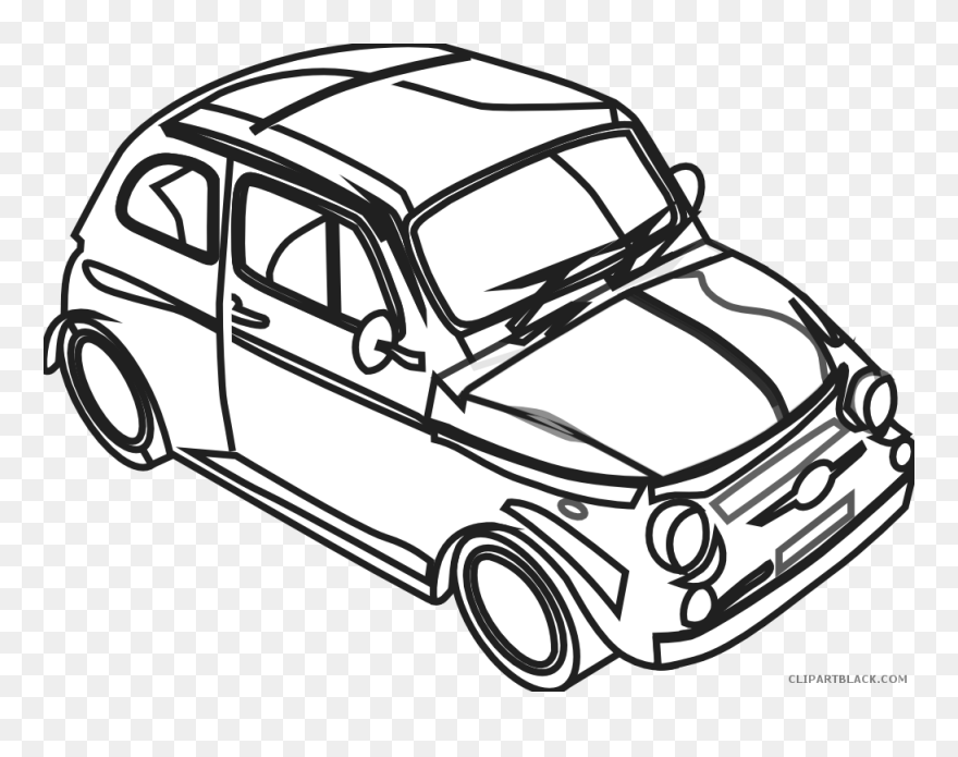Thumb Image - Clip Art Black And White Car - Png Download