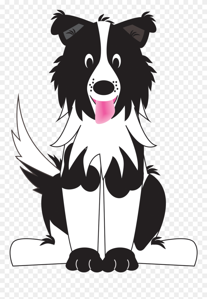 Black And White Dog Clipart Png Transparent Png