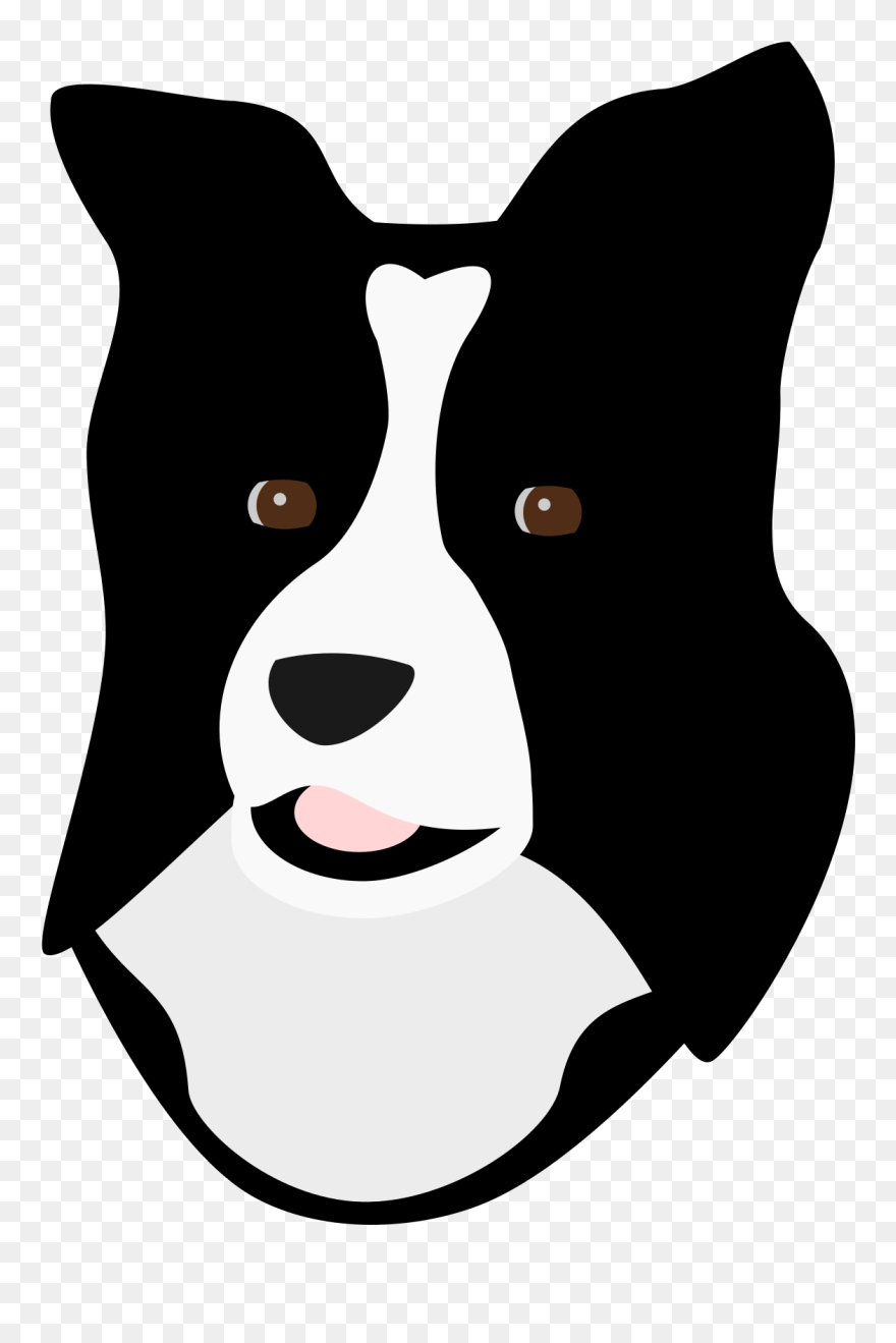 Face Clipart Border Collie - Mcnab - Png Download