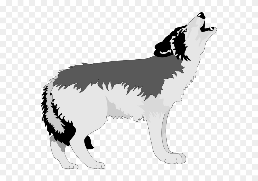 Howling Black And Gray Wolf Png Icons - Wolf Howling Clipart Transparent Png