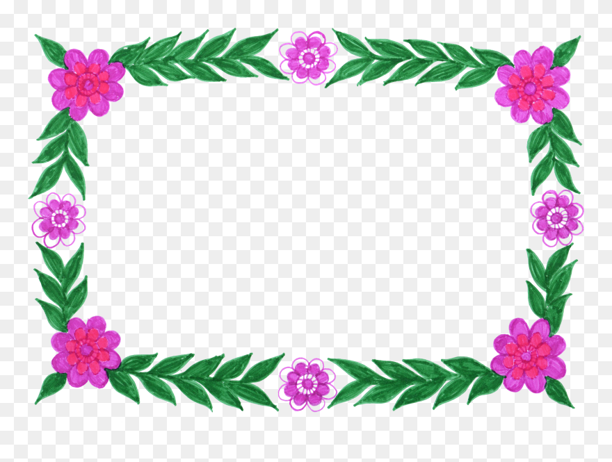 Flower Picture Frames Floral Design Clip Art - Portable Network Graphics - Png Download