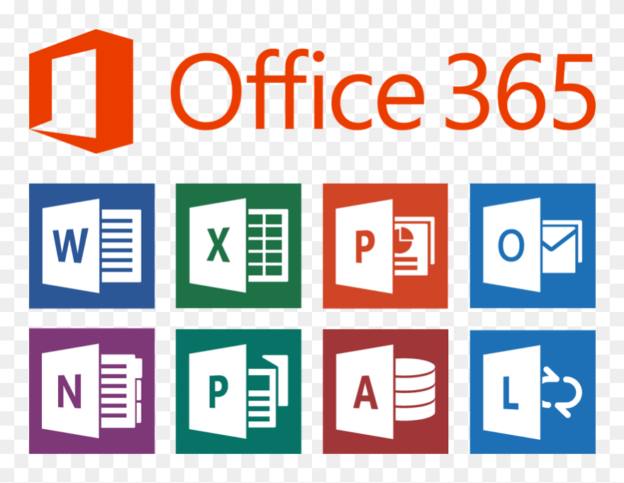 Microsoft Office 365 Apps - Office 365 Icons Vector Clipart