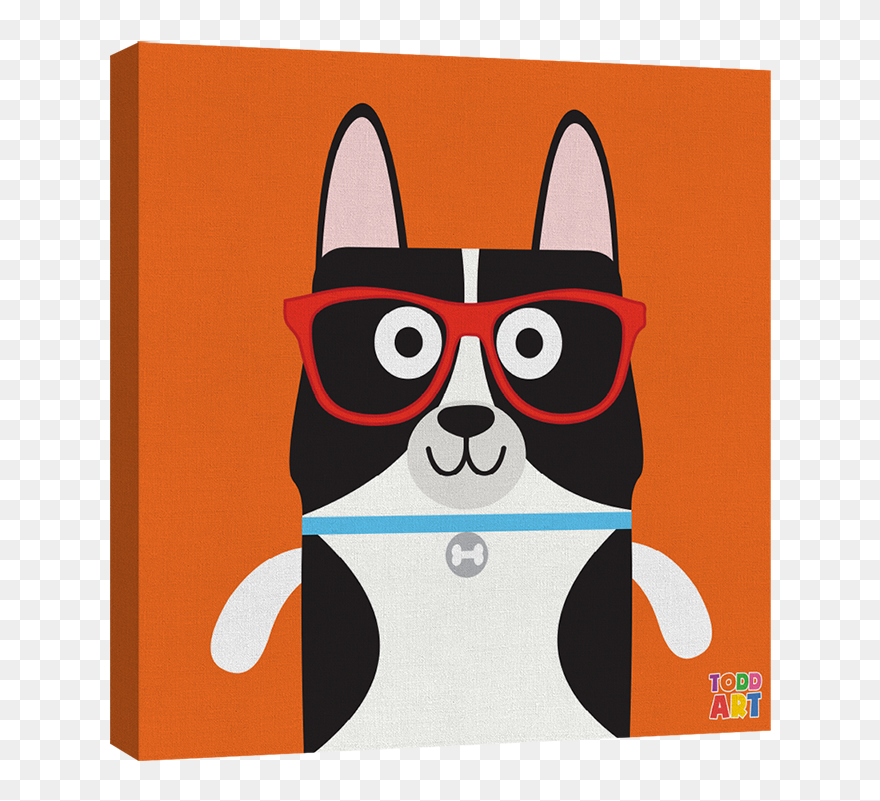 Border Collie Bow Wow Canvas - Border Collie Clipart