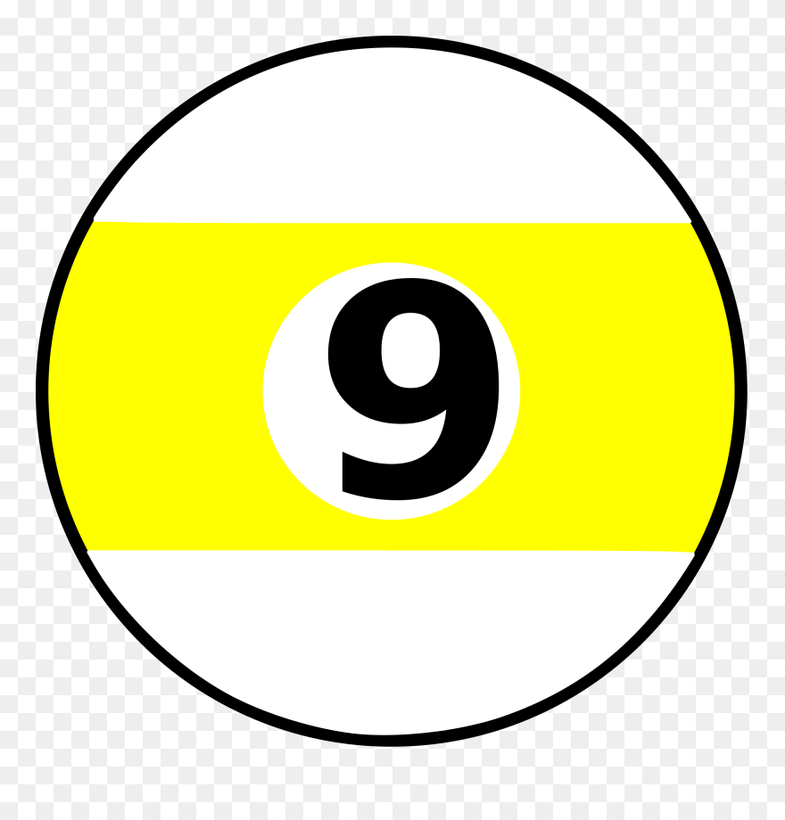 Yellow 9 Ball Clipart Transparent Stock 9 Ball Clipart - Circle - Png Download