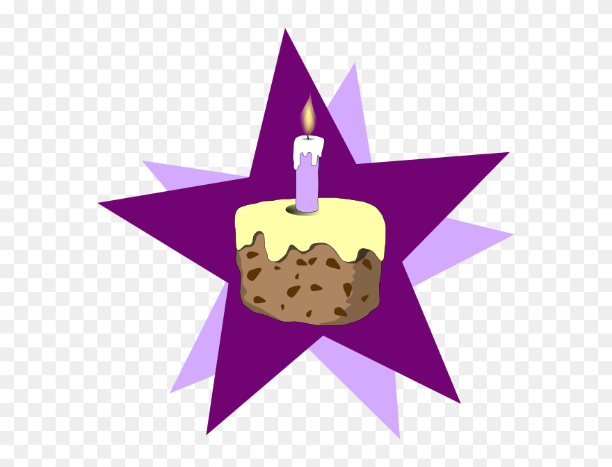 Purple Cake Clip Art At Clker - Purple Cake Clipart - Png Download