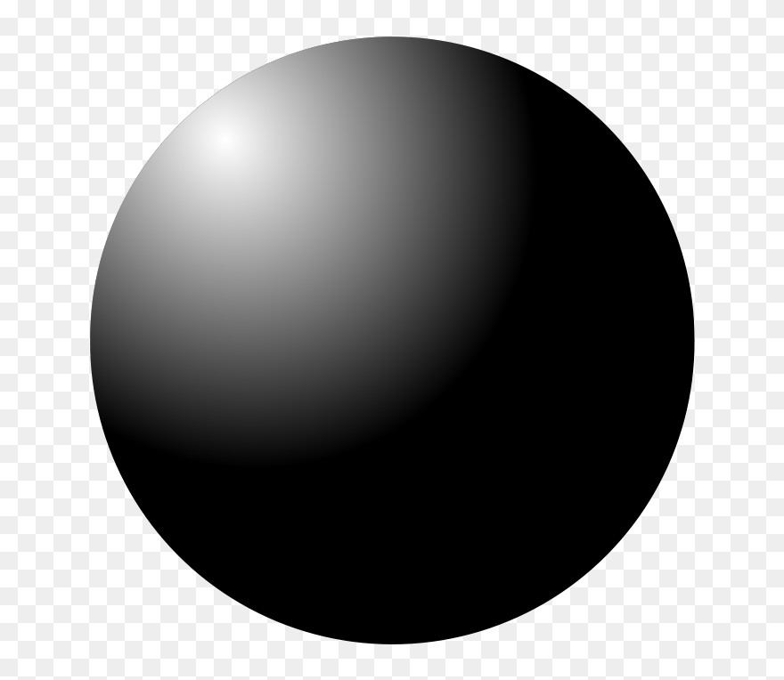 Esfera - Black Ball Clip Art - Png Download