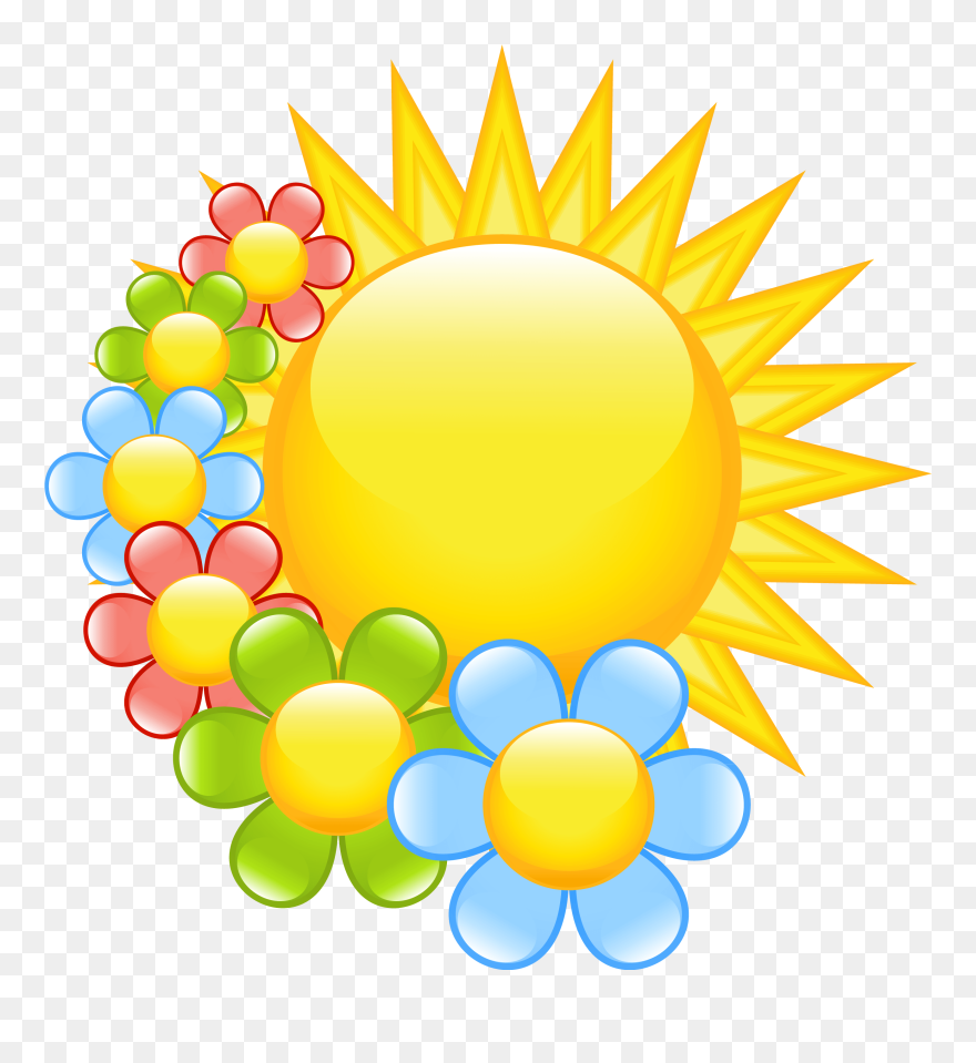 Transparent Sun Clip Art - Spring Clipart - Png Download