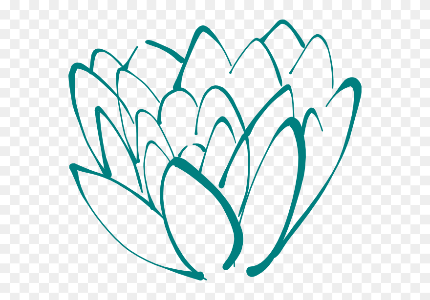 Transparent Lotus Clipart - Lotus Flower Pen Drawing - Png Download
