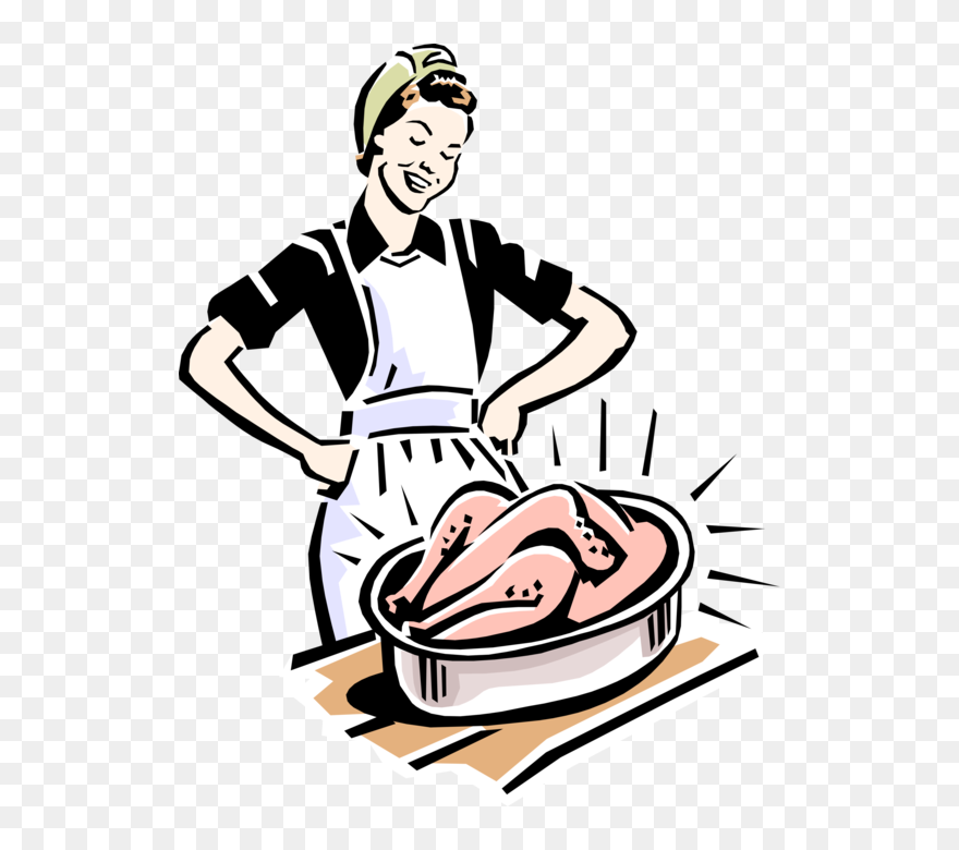 Vector Illustration Of 1950"s Vintage Style Mother Clipart