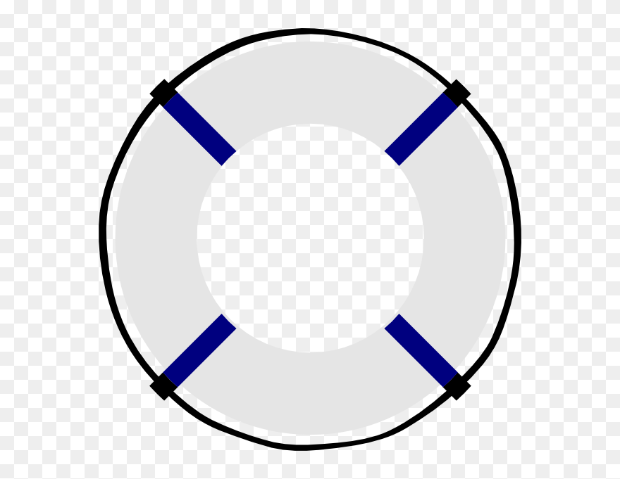 Clipart White And Blue Life Preserver - Png Download