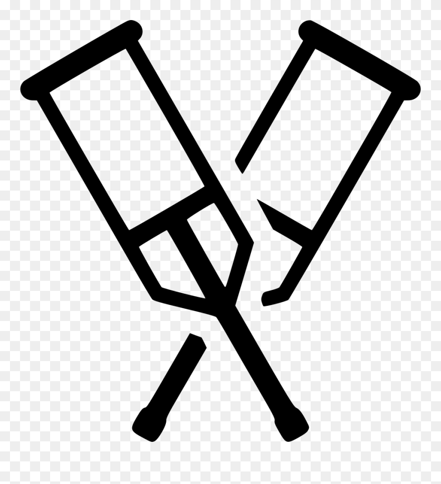 Crutches - Icon Clipart