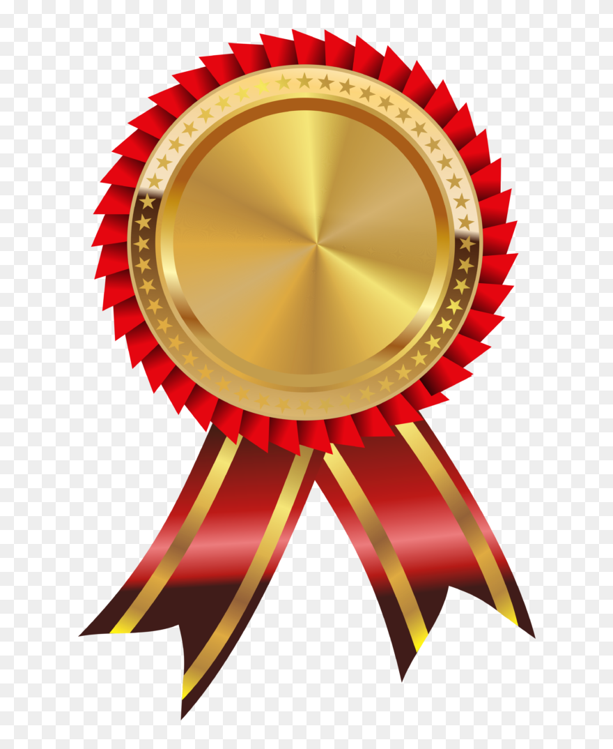 Rosary Clipart - Gold Medal Ribbon Png Transparent Png