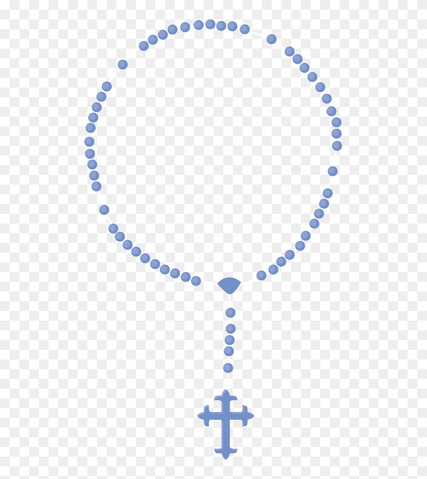 Jpg Royalty Free Catholic Rosary Clipart - Silver Beaded Charger Plates - Png Download
