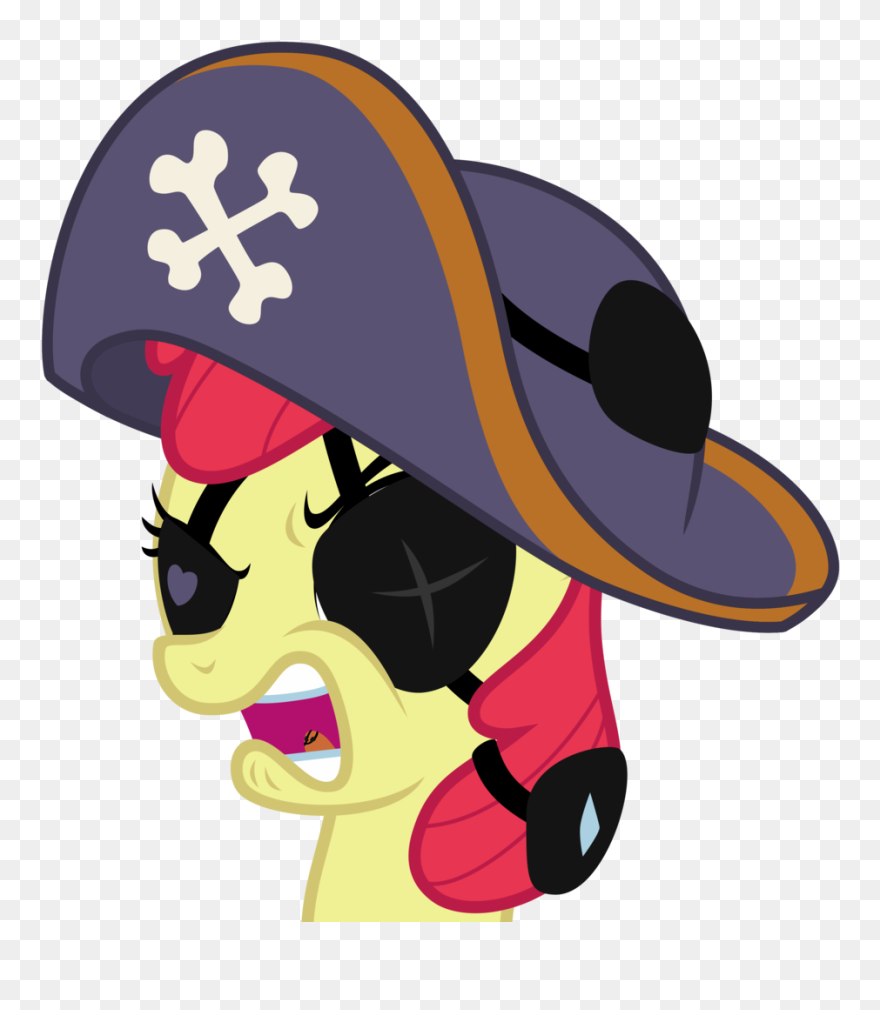 Eyepatch Transparent Pirate Hat - Cat Hat Mlp Clipart