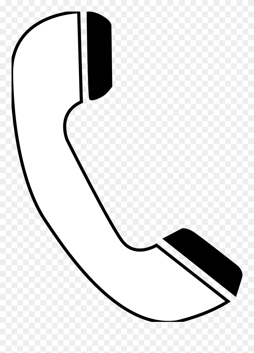 Telephone Email Clip Art - Mobile Image Black And White - Png Download