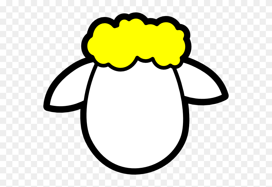 Red Clipart Gumdrop - Draw A Sheep Face - Png Download