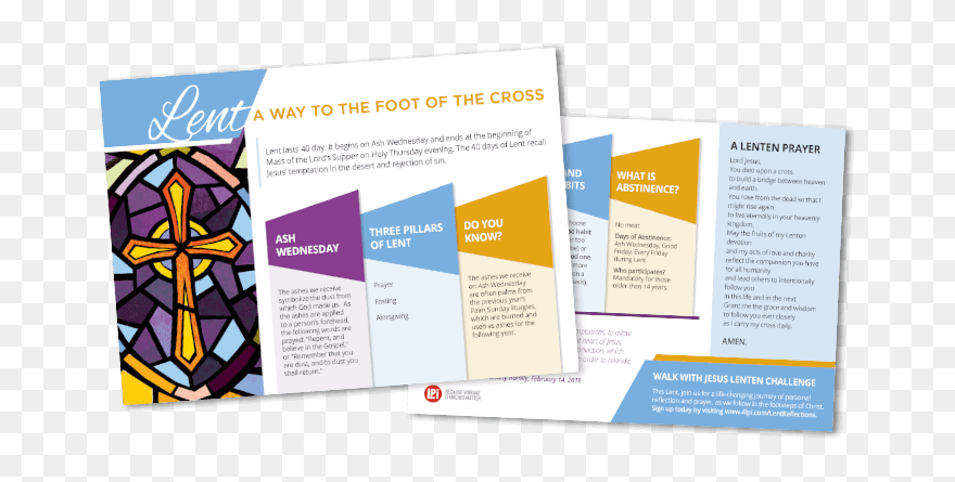 Lenten Pew Cards - Flyer Clipart