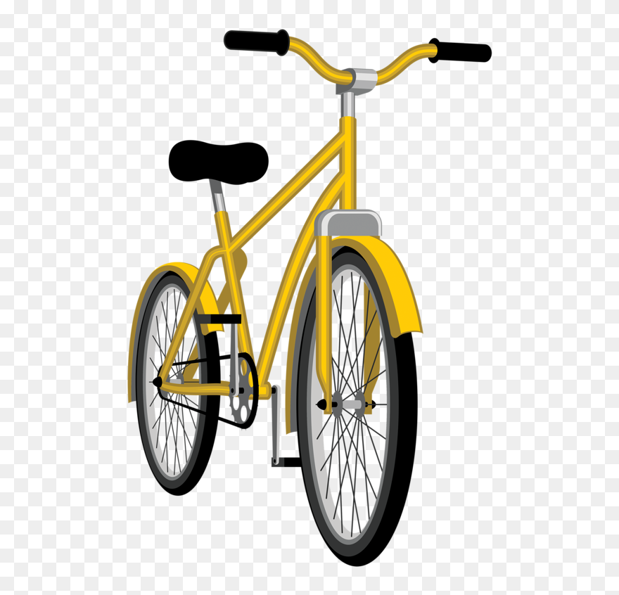 Yellow Bike Cartoon Clipart