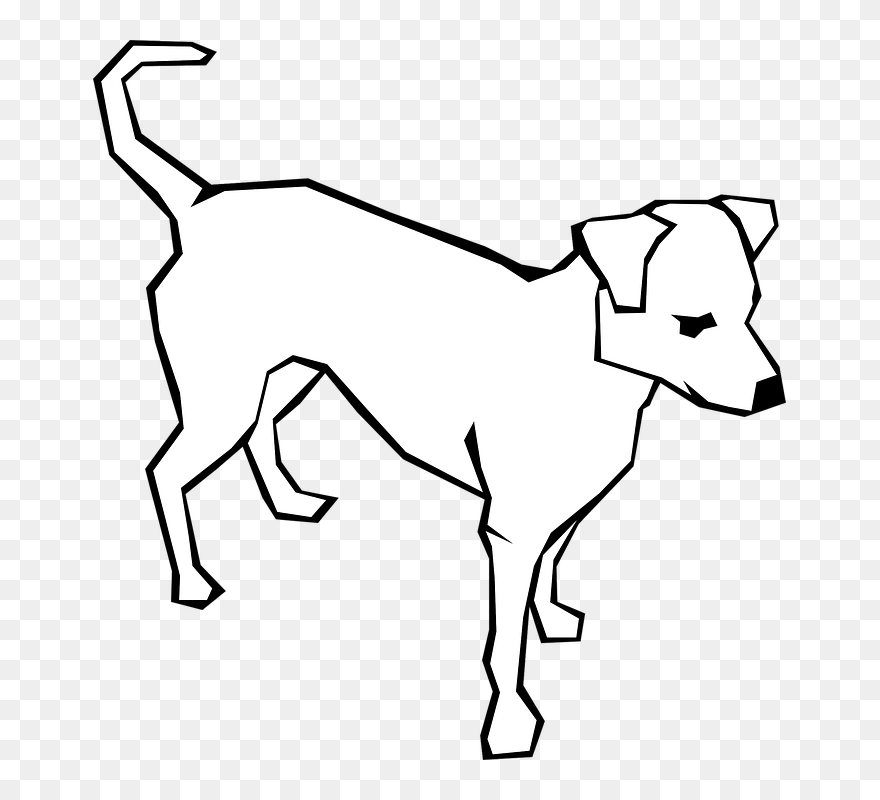 Dog Clipart Black And White Png Transparent Png