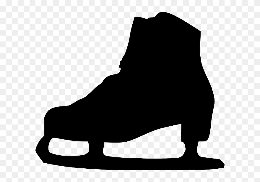 Ice Skating Roller Skating Ice Skates Figure Skating - Ice Skates Silhouette Png Clipart