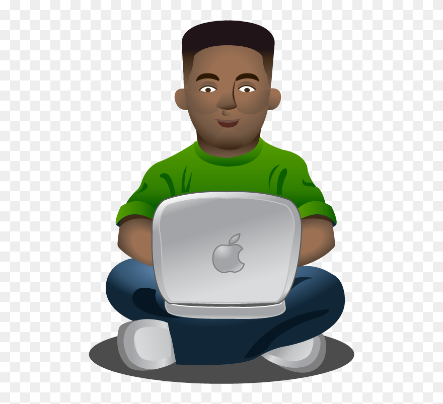 Tech Clipart Guru - Cliparts Of People Using Laptops - Png Download