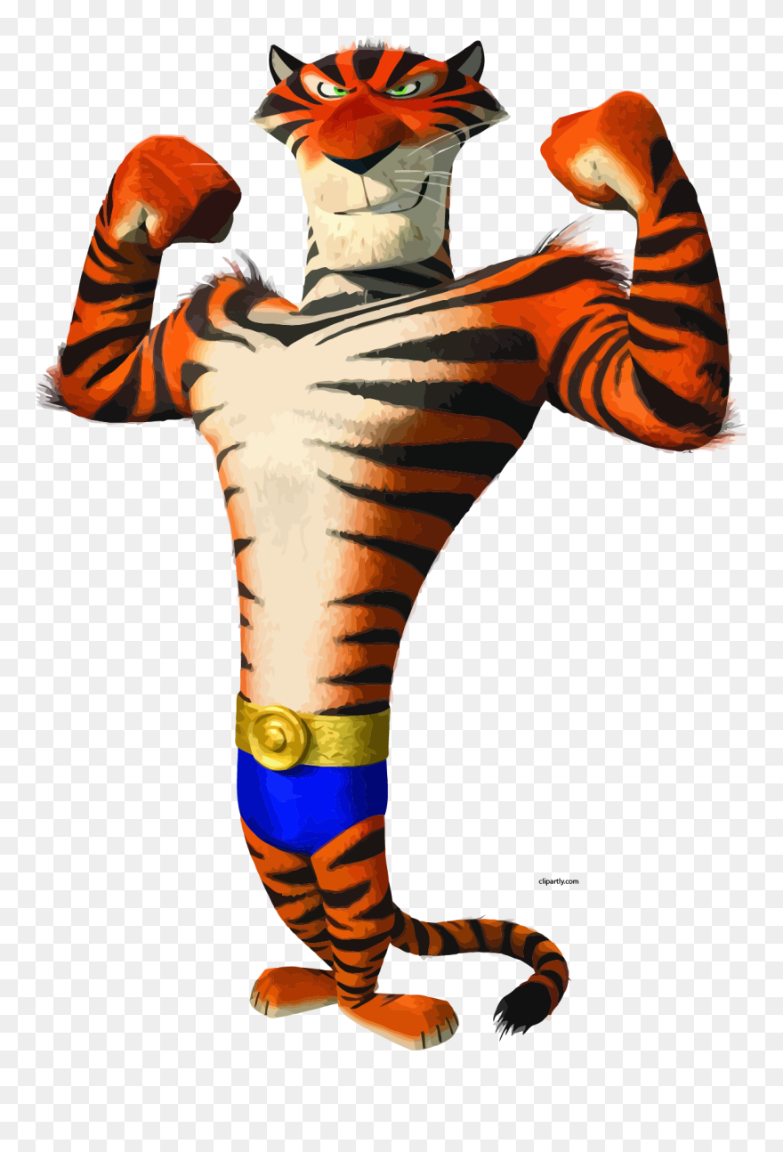 Vitaly Tiger Power Clipart Png - Madagascar 3 Europe's Most Wanted Vitaly Transparent Png