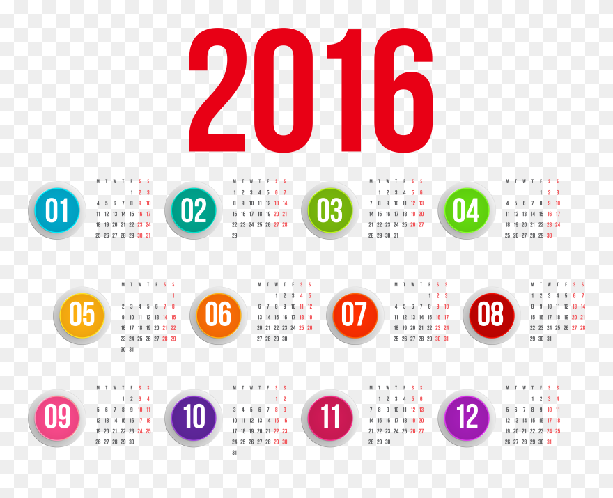 Transparent 2016 Calendar Png Clipart Imageâ