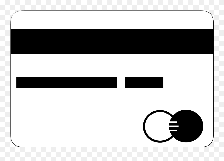 Credit Card In Black And White Color Png Image - White Credit Card Logo Png Clipart