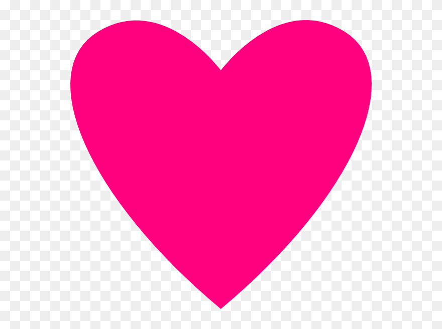 Hot Pink Heart Clipart Vector Royalty Free Download - Love Logo Clipart - Png Download