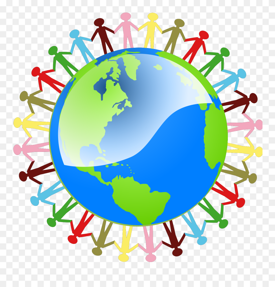 Human Holding Hands Around The World Clipart