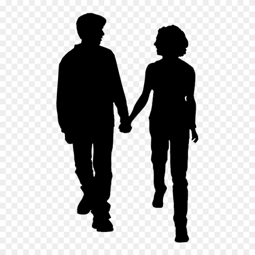 Business People Silhouette Shaking Hands - Transparent People Walking Png Silhouette Clipart