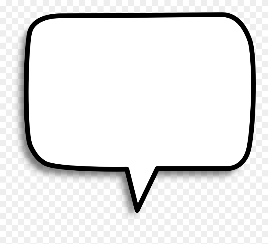 Black And White - White Speech Bubble Png Clipart