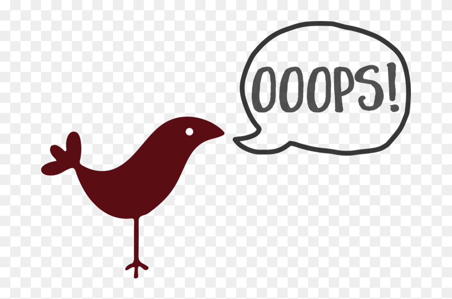 Lou Bird"s Quote Oops 404 V2 - Illustration Clipart