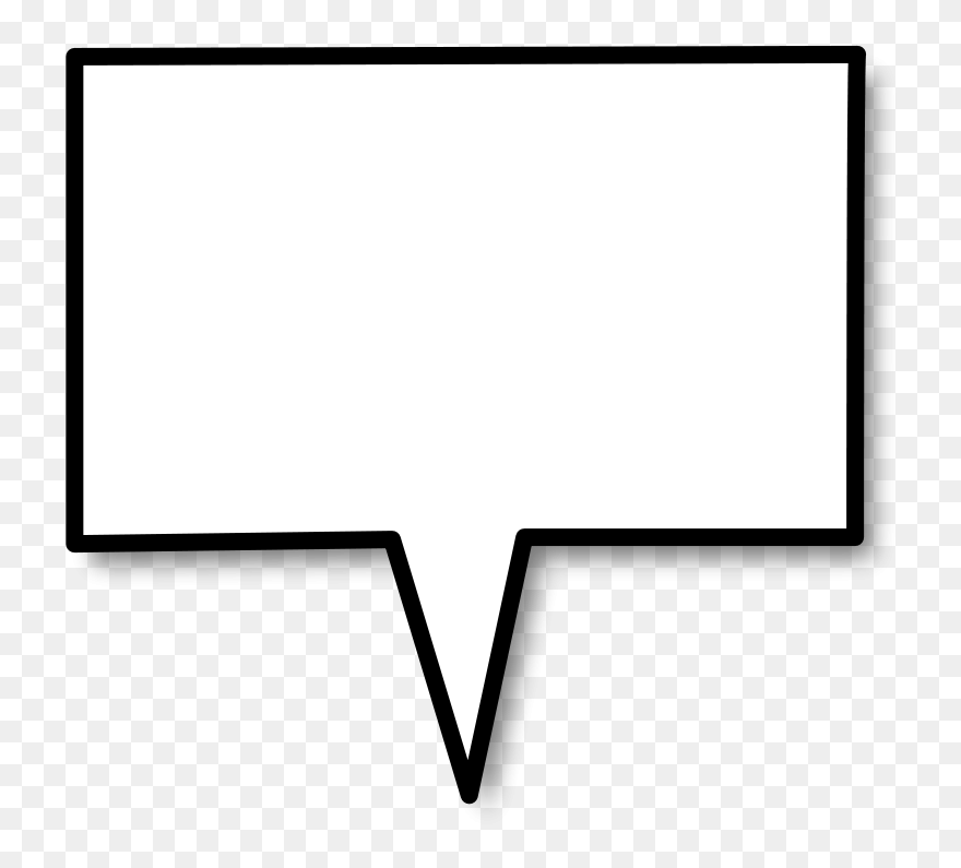 Callout Rectangle Center - Speech Balloon Clipart