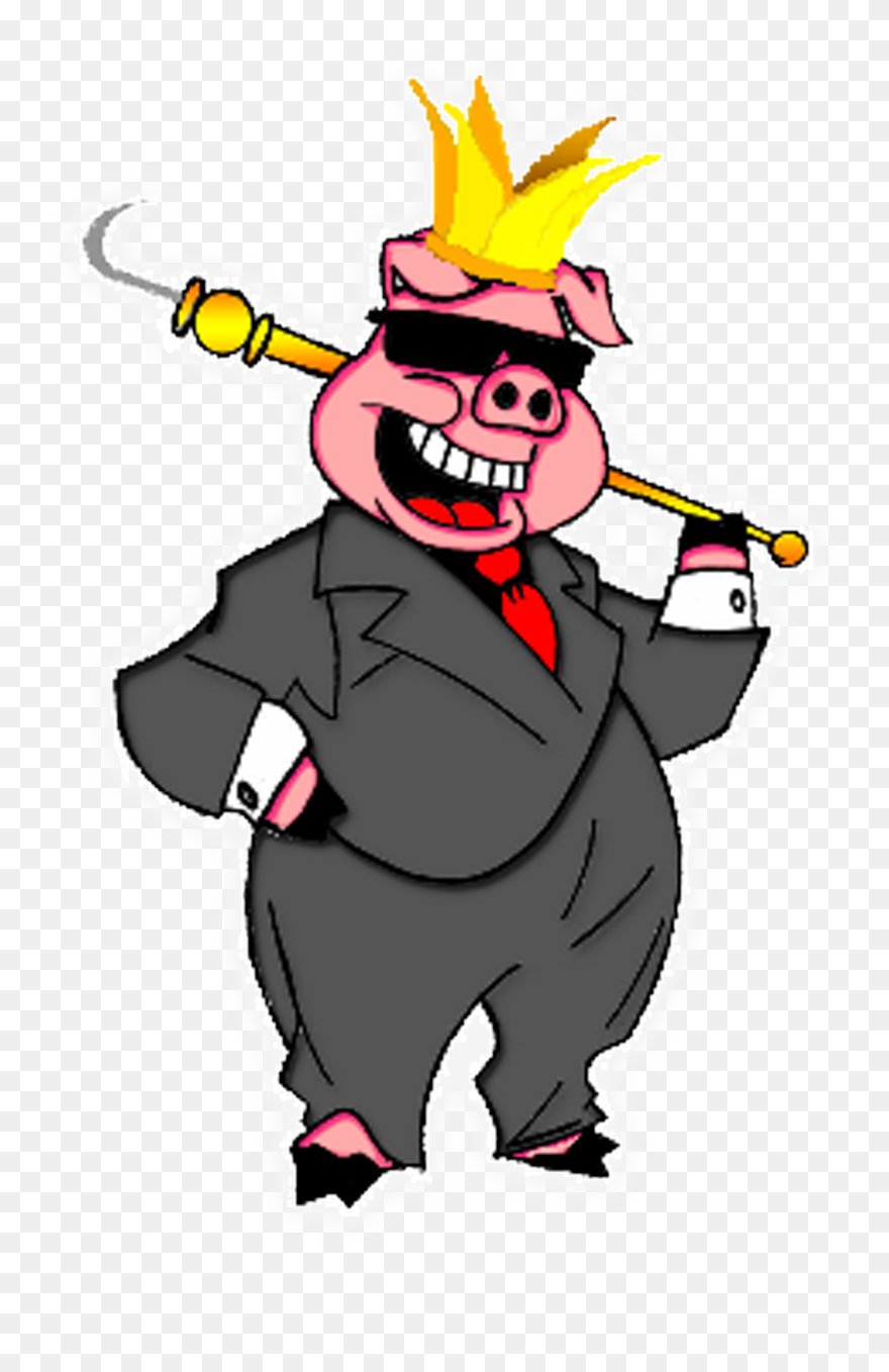 Kingpin Bbq Arizona Pig - Cartoon Clipart