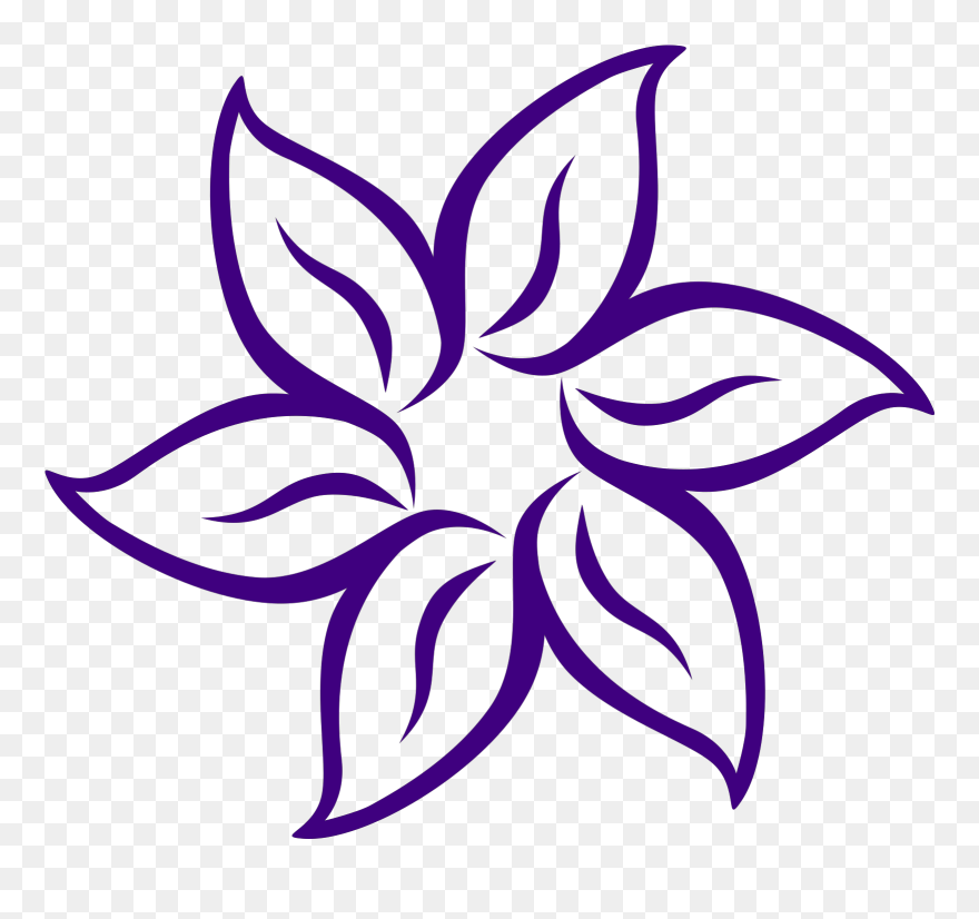 Easy Flower Petals Drawing Clipart