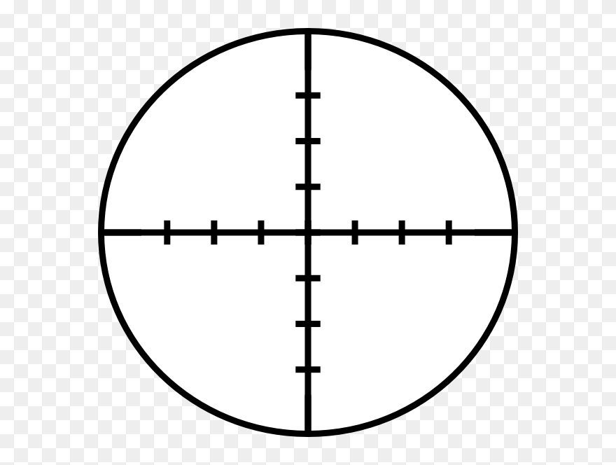 Crosshairsimple Clip Art At Clker - Circle - Png Download
