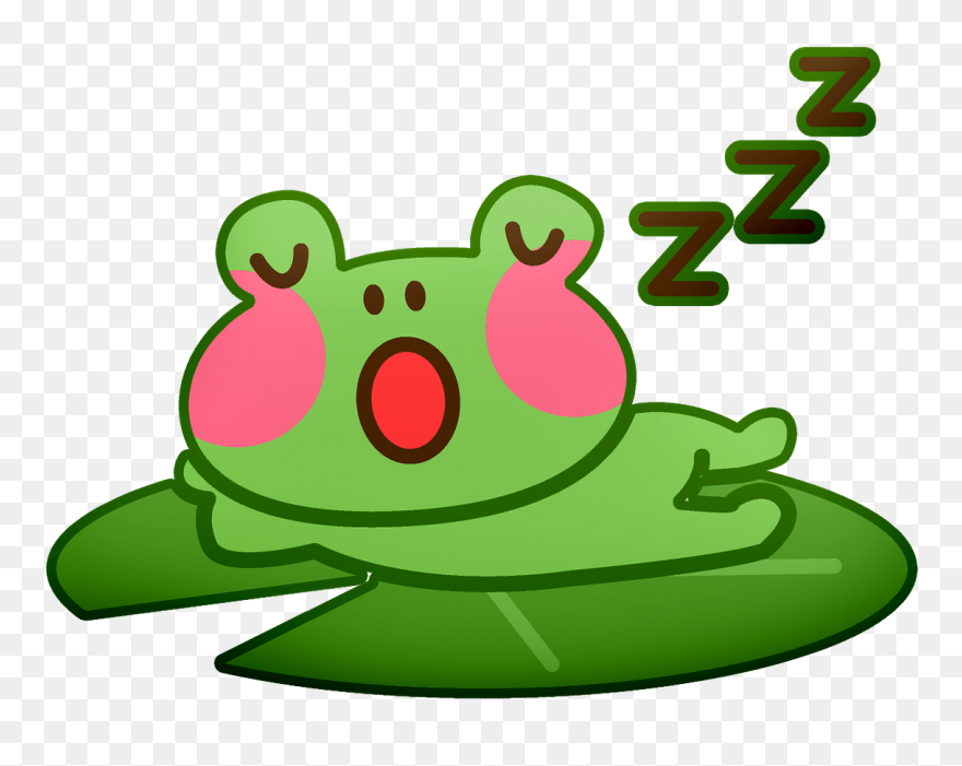 Cute Frog Singing Clipart
