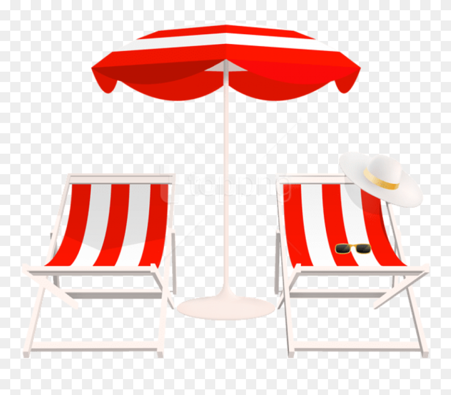 Free Png Download Beach Umbrella And Chairs Png Clipart - Beach Chairs Clipart Transparent Background